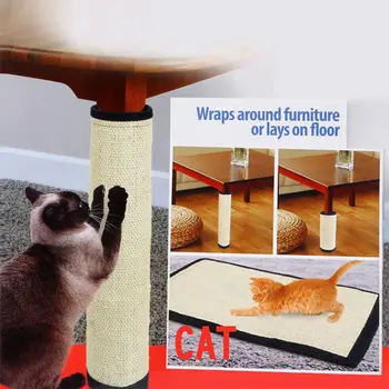 Cat scratch pad prírodný sisal mačka školenia anti-scratch pad non-slip cat scratch koberec, nábytok ochrany mat