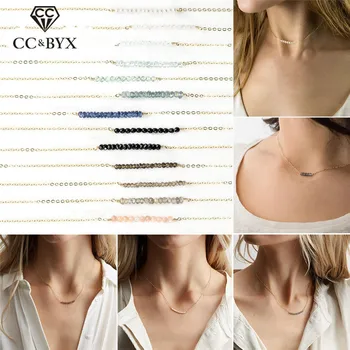 CC Šperkov Náhrdelník Prívesok Collares Multi Layer Reťaz z Nerezovej Ocele Náhrdelníky Choker Jednoduché Módy Jewellry Jemné Veľkoobchod