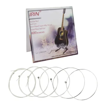IRIN A110 Strieborné kovové struny 1.-6. 011-052 Profesionálne Náhradné Hracie String Držiak Pre Gitarové Príslušenstvo Úplne Nové