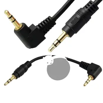 10pcs 3,5 mm Jack Samec na 3,5 mm Muž 90 Stupňov Pravý Uhol AUX Audio Pomocné Kábel Kábel Kábel Pre iPod MP3 Auto