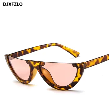 DJXFZLO 2018 pol-box cat eye slnečné okuliare ženy značky módny návrhár slnečné okuliare slnečné okuliare žena Oculos de sol UV400