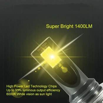 H3 LED Svetlometov Hmlové Svetlá Súpravy 110W 20000LM HMLY Žiarovky 3000K Jazdy DRL Lampa Žltá 2020 Nové 2ks