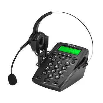 VoiceJoy Headset Telefón Stolový mobil, Slúchadlá, Hands-free Call Centrum tlmenia Hluku Monofónny headset s zelené Podsvietenie