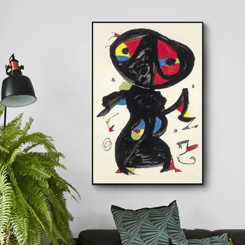 Joan Miroes Klasické Nástenné Umelecké Plátno Minimalistický Abstraktné Nordic Plagáty Vytlačí Maľba Olej Obrazov Na Stenu Obývacia Izba Domova