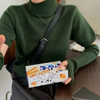 Gagaok kórejský osobnosti basic sveter 2020 jar jeseň nový elegantný pulóver bežné univerzálny odnímateľný, puzdro pletené svetre