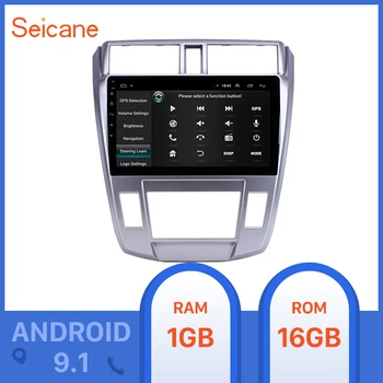 Seicane 10.1 palcový GPS autorádia Android 9.1 za obdobie 2008-2013 Honda City Auto A/C S HD Dotykový podporu Carplay Záložný fotoaparát