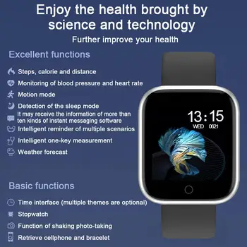 HobbyLane P70 Smart Hodinky Krvného Tlaku Meranie Tepovej frekvencie Fitness Náramok Smartwatch Podporu IOS Android d29