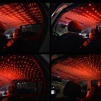 Auto Atmosféru USB Okolia Hviezdne Nebo LED Strechy Svetlo Svietiť, Interiéry Viacero Režimov Svetiel na Aute Domov Strán Automobilový Dekorácie