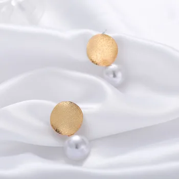 Módne Svadobné Simulované Pearl Príslušenstvo Šperky Zlaté Kruhu Lacné Elegantné Náušnice Stud Náušnice Pre Ženy