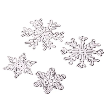 4pcs/set Snowflake Rezanie Zomrie Vianočné Rezanie Kovov Zomrie Blany Die-Cut pre DIY Scrapbooking Album Papier Karty Razba