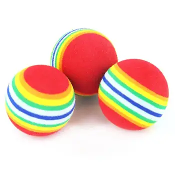 1Pcs Rainbow Hračka Loptu Interaktívne 3,5 m Hračiek pre Mačky Hrať Žuť Hrkálka Poškriabaniu EVA Loptu Školenia domáce zvieratá
