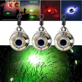 Malá Veľkosť Poklesu Rybárske Svetlo LED Podvodné Ryby Lákať Basy Atraktívny Ľahký Čln Noc Rybárske Lure Svetlo 4 Farby