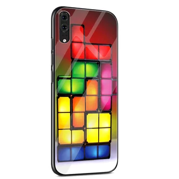 Gameboy Tetris Silikónové Telefón Sklo puzdro pre Samsung A10 A20 A30 A40 A50 A60 A70 A51 A71 A81 Kryt