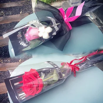 20pcs/veľa Mini Kvetinárstvo Plastové Kvet Balenie Vrecia Jeden Rose Tašky na Kvety, Baliaci Papier, Valentín Ruže Taška