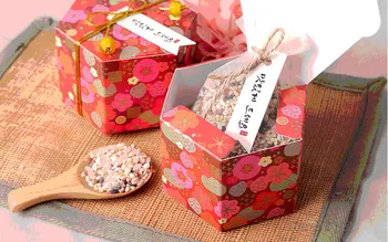 50pcs/veľa Cherry Blossom Vianočný Večierok Pečenie Box Sakura Hexagon Čokoládové Cukrovinky Darček Cake Box Nový Rok Dekorácie Balík