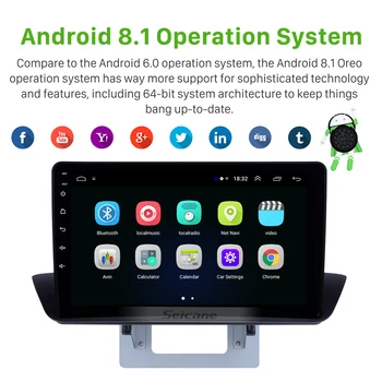 Seicane 9 Palcový 2Din autorádia Multimediálny Prehrávač Android Pre Mazda BT-50 Zámorských 2012-2018 GPS s rozhraním Bluetooth, WIFI, USB, AUX TPMS