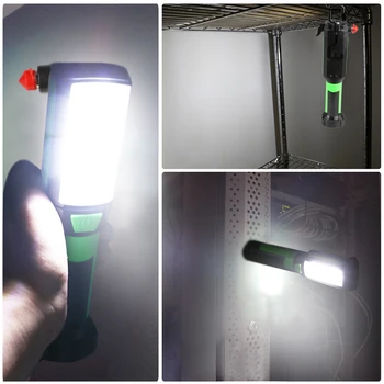 Prenosné KLAS+Nabíjateľná LED Pracovné Svetlá Ručné Pohyblivé Pracovné Svetlá Magnetické Horáka, Kontrola Lampa Akumulátorové Worklight