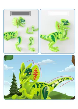 Veľkoobchod 100ks/veľa Dinosaura Jurský Svete Tehly Budovy Cartoon zvierat Bloky Dinosaura Údaje Dinosaurov akcie hračky