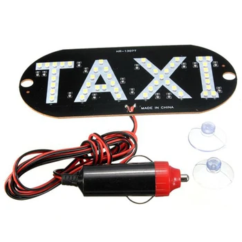 Cigaretové zapaľovače LED Auto Čelné sklo Kabíny-Indikátor Taxi Lampa Sacie Znamenie Svetla