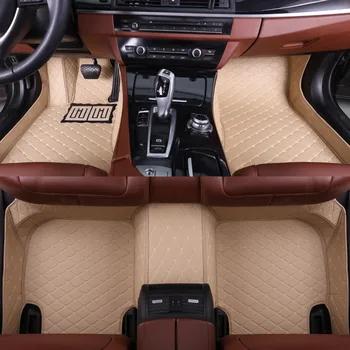 Auto podlahové rohože pre Toyota Yaris 5D špeciálne všetkých poveternostných ťažkých auto-styling kožené koberce, podlahy vložky(2005-teraz)
