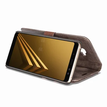 DG.MING Kožené puzdro Pre Samsung Galaxy A8 2018 prípade Coque Samsung A8 Plus 2018 puzdro Flip Peňaženky Telefón Prípadoch shell