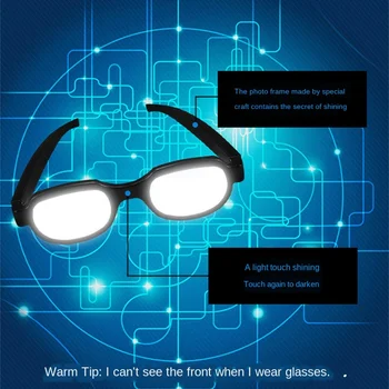 Led Pieskové Súsošie Dvoch Light-emitting Okuliare TikTok Bezdrôtové LED Okuliare Zaťaženie Účinnosť Dva Vtip Rekvizity Cos Anime Periférnych
