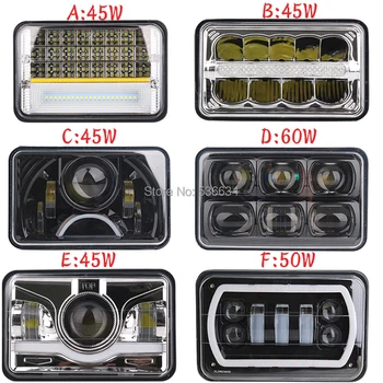 4PCS (4x6) 5inch Odolné Námestie LED Pracovné Svetlo Vysoká Nízka Lúč pre Western Star 4900, Toyota Camry, Mazda 626,Chevrolet V10