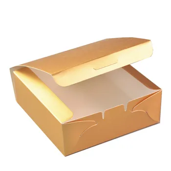 50pcs Čisté červené zlato karty papierové darčekové krabičky námestie pečenie package čokoládové sušienky papierové krabice party láskavosti koláč, dezert box