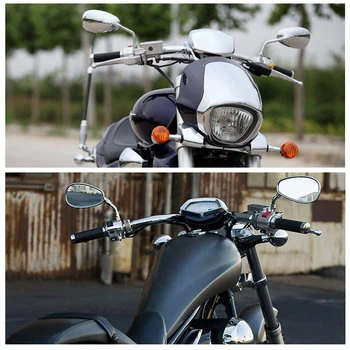 10 mm Motocyklové Príslušenstvo Bočné Zrkadlo Chrome oválne Motorke Spätné Zrkadlá PRE YAMAHA FZ6N FZ1N MT01 MT03 VMAX 1700 T VMAX
