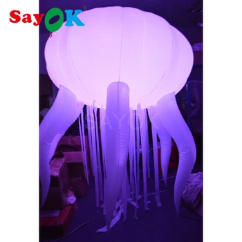 Nafukovacie LED Dekorácie, Závesné Medúzy D1.5 x H2.5 m Žiariace s 16 Farieb pre Lobby Svadobné Party Stage Dekorácie