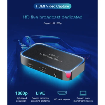 CK200 1080P USB 3.0, HDMI Video Capture Karty 4K HDMI Video Grabber Slučky Sa Záznam Box s Mic pre Hru Živé Vysielanie