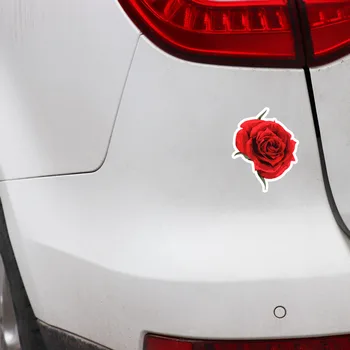Aliauto Osobné Auto Samolepky Pekné Červené Ruže Kvety Decor Vinyl Kotúča, pre Volkswagen Renault, Opel Seat Vw ,12 cm*9 cm