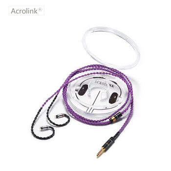 Acrolink 1,2 m Vysoký Qulity 8core Inovované Strieborné Pozlátené Slúchadlá s 0.78 mm 2 Kolíky Rozhranie pre 4.4 XLR Audio konektor pre Slúchadlá a Kábel