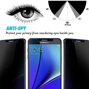 Voguery Súkromia, Anti-spy Screen Protector Samsung Galaxy J7 J5 J3 2017 Premium Tvrdeného Skla Flim pre Galaxy J520 J720 J320