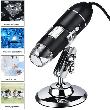 Zväčšenie Endoskopu Pre Android HD Stojan Univerzálny USB Digitálny Mikroskop Video Kamera Mini 8 LED Biologické Ručné