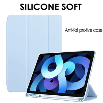 Funda Držiak Ceruzky Flip Case For 2020 iPad Vzduchu 4 10.9 Násobne Stojan, Kryt Pre Apple iPad Vzduchu 4. generácie tenký Silikónový mäkké Prípade