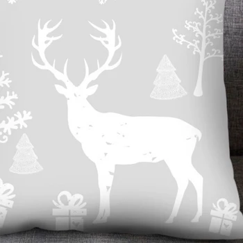 Hodiť Vankúš na Pokrytie Domácej Dekoračné obliečky na Vankúš Animal Elk Vzor Obliečky na Vankúš so Skrytým Zipsom Uzáverom - 45x45CM