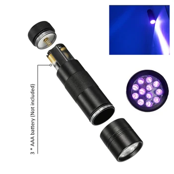 Multi-fonction Pet moču detekcia UV Ultra Violet 12 LED Baterka Blacklight Svetlo 395 Inšpekcie Lampy Baterky