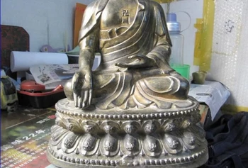 Rýchle dodanie USPS do USA S0367 Tibete Ľudovej Budhizmus Fane klasická Bronzové Pozlátené Amitabha Tathagáta Budha socha