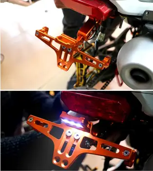 Pre Motocykel SUZUKI CNC Zadnej špz skladací držiak s LED Svetlom GSX-S750 GSX-S GSX 650F 750 1000 1250 1400