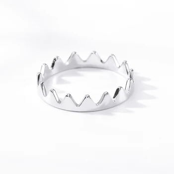 Z nehrdzavejúcej Ocele Výstroj Tvar Prstene Pre Ženy Minimálne Trojuholník Krúžky Skladaný Krúžok Pár Šperky Priateľstvo Darčeky BFF Bague Femme