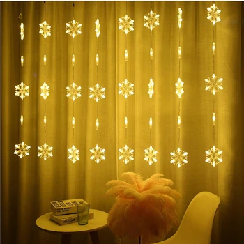 2,5 M LED Záves String Svetlo LED snowflake Vianočné Dekoratívne Veniec Dovolenku Svadobné Party Záhradné Dekorácie Rozšírenie Drôt