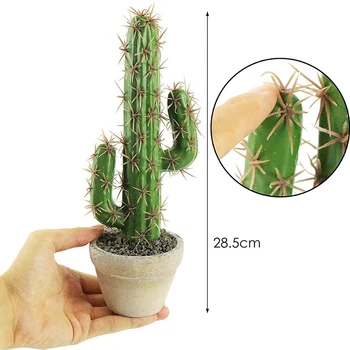 2 ks Umelých Plastických Kaktus Succulents Kaktusová Figa Črepníkové Rastliny Simulácia Home Office Desktop Dekorácie