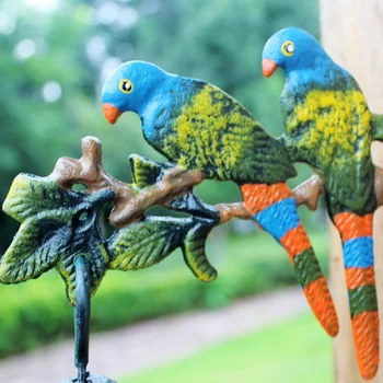 Vintage Liatiny Umenie Zvonček Vták Papagáj Záhradu, Nádvorie Vitajte Bell Stenu Bell Strane-Naštartovaní Predné Dvere Bell