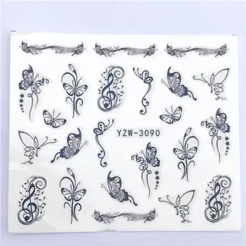 1 ks Kvety / Kvet Viniča Série Pre Nail Art Vodoznak Tetovanie Ozdoby na Nechty, Nálepky Vody Prenos Obtlačky Dekorácie