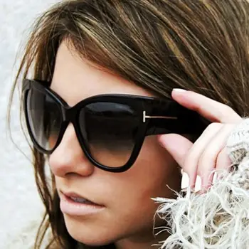 Nový Módny Dizajnér Značky Cat Eye Ženy slnečné Okuliare Žena Gradient Bodov Slnečné Okuliare Big Oculos feminino de sol UV400