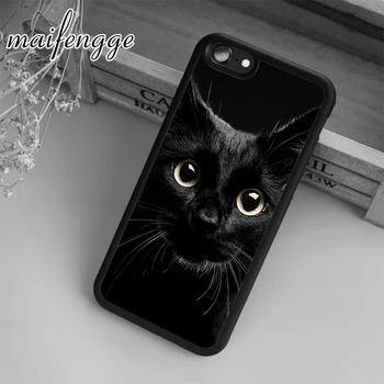 Maifengge Black Cat Eye Tvrdé plastové puzdro Pre iPhone 5 6 6 7 8 plus X XR XS max 11 12 Pro Samsung Galaxy S7edge S8 S9 S10