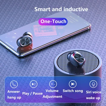 TWS Bezdrôtové Slúchadlá Nepremokavé Stereo Hudby Náhlavných súprav Bluetooth 5.0 Dotykové Ovládanie Slúchadiel 300mAh Plnenie Box pre Inteligentné Telefóny