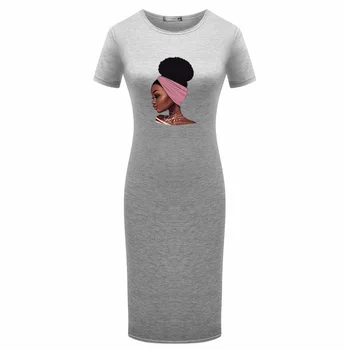 Roztomilé Čierne Dievča Tlače Čierna Ceruzka Šaty Krátke Elegantné Party Maxi Bodycon Šaty Sukienka Žena Oblečenie Letné 2021