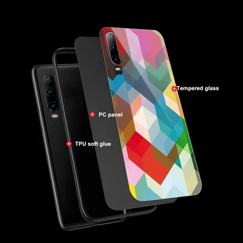 Farba umenie handričkou Prípadoch pre Huawei P20 P30 P40 P Smart Z 2019 Česť 20 10 9 9X Pro Mate 30 20 Lite Pro Novom 5T Sklenené Obaly Prípadoch